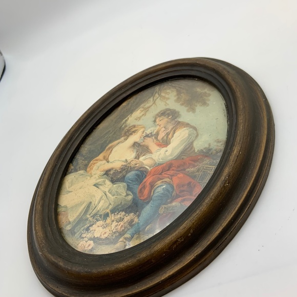 Vintage Action Italian Wall Hanging Picture Frame with Victorian Style Photo - Picture 5 of 15